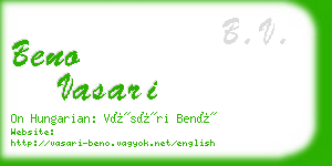 beno vasari business card